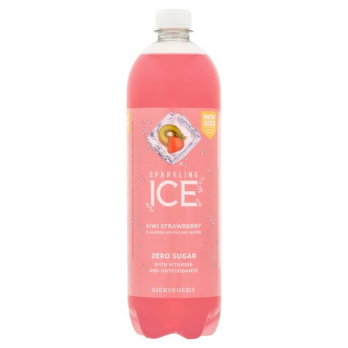 Sparkling Ice Zero Sugar Kiwi Strawberry Flavored Sparkling Water, 33.8 fl oz