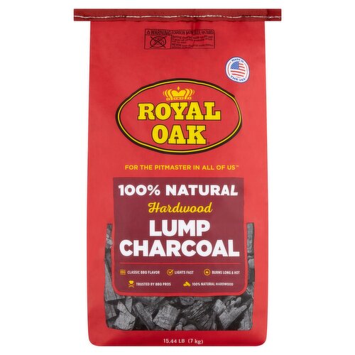 Royal Oak 100% Natural Hardwood Lump Charcoal, 15.44 lb