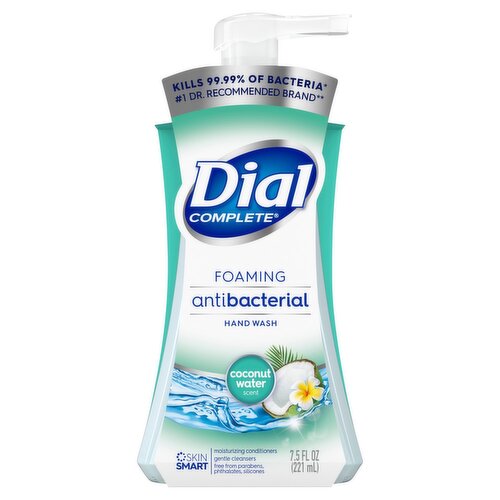 Dial Complete Coconut Water Scent Foaming Antibacterial Hand Wash, 7.5 fl oz