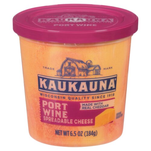 KAUKAUNA Port Wine Spreadable Cheese, 6.5 oz