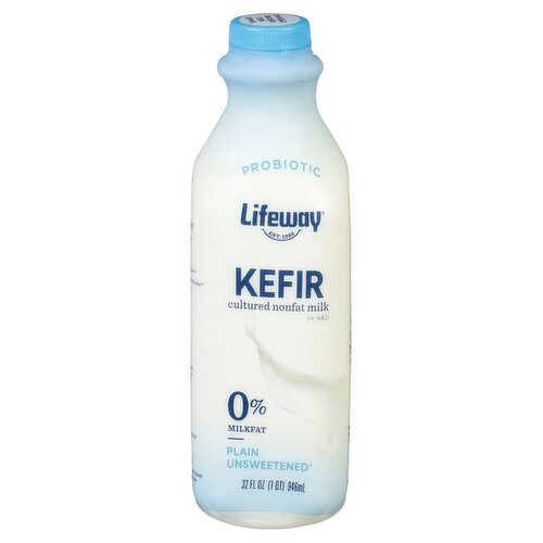 Lifeway Probiotic Plain Unsweetened Kefir, 32 fl oz