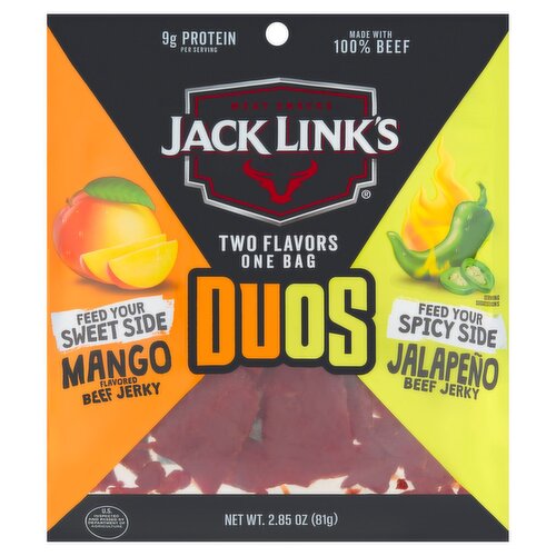 Jack Link's Mango Jalapeño Duos Beef Jerky, 2.85 oz