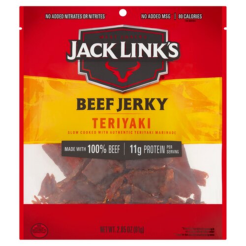 Jack Link's Teriyaki Beef Jerky Meat Snacks, 2.85 oz