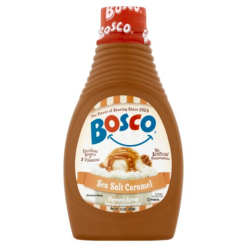 Bosco Sea Salt Caramel Flavored Syrup, 15 oz