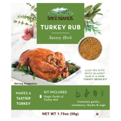 Spice Islands Savory Herb Turkey Rub Kit, 1.75 oz