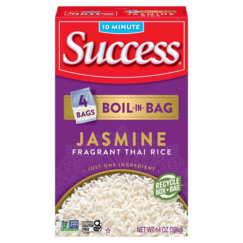 Success Boil-in-Bag Jasmine Fragrant Thai Rice, 4 count, 14 oz