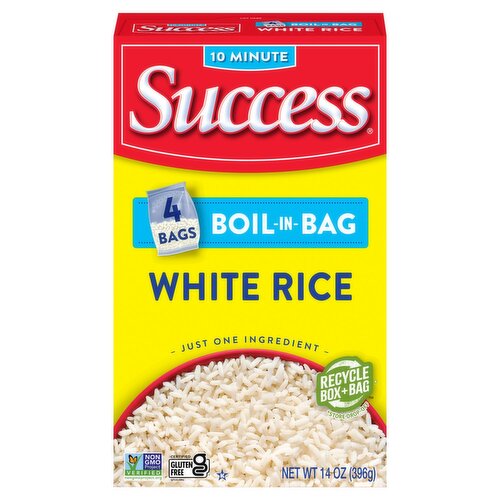 Success Boil-in-Bag White Rice, 4 count, 14 oz