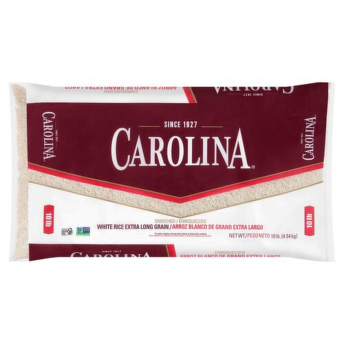 Carolina Enriched White Rice Extra Long Grain, 10 lb