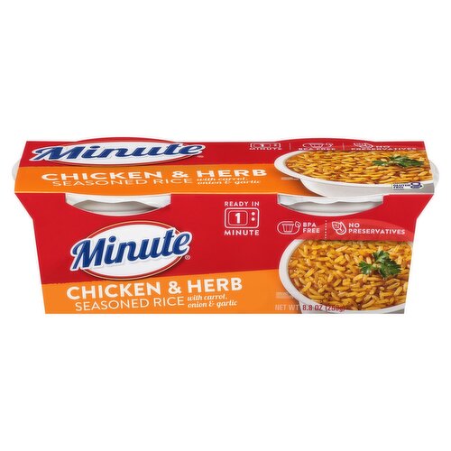 Minute Chicken & Herb Seasoned Rice with Carrot, Onion & Garlic, 8.8 oz