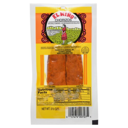 El Miño Chorizos, 3½ ozs