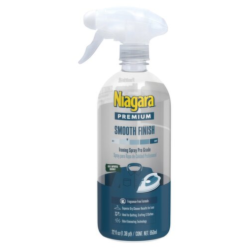 Faultless Niagara Premium Smooth Finish Ironing Spray Pro Grade, 22 fl oz