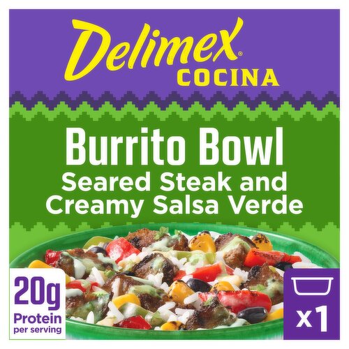Delimex Cocina Seared Steak and Creamy Salsa Verde Burrito Bowl, 11 oz