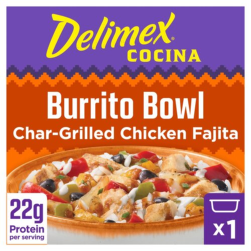 Delimex Cocina Char-Grilled Chicken Fajita Burrito Bowl, 11 oz