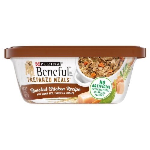 Purina Beneful Prepared Meals Roasted Chicken Recipe Dog Food, 10 oz