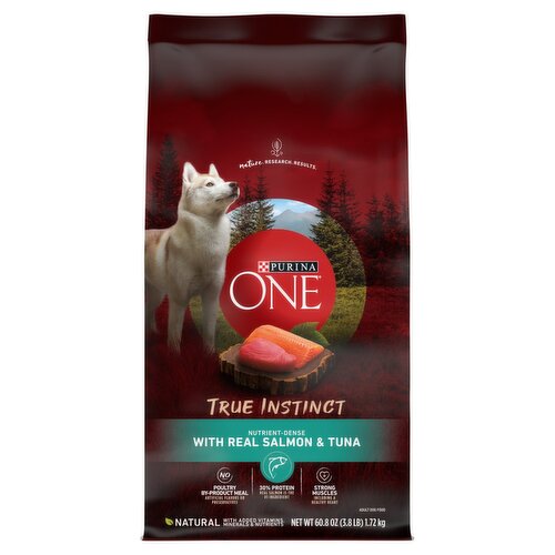 Purina ONE True Instinct Nutrient-Dense with Real Salmon & Tuna Adult Dog Food, 60.8 oz