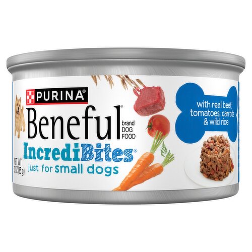 Purina Beneful Incredibites with Real Beef, Tomatoes, Carrots & Wild Rice Dog Food, 3 oz