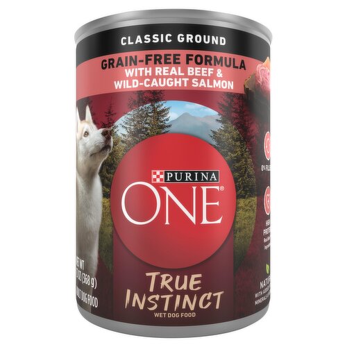 Purina ONE True Instinct with Real Beef & Wild-Caught Salmon Adult Wet Dog Food, 13 oz