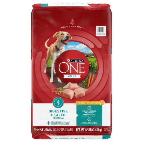 Purina ONE +Plus Digestive Health Formula Adult Dog Food, 16.5 lb