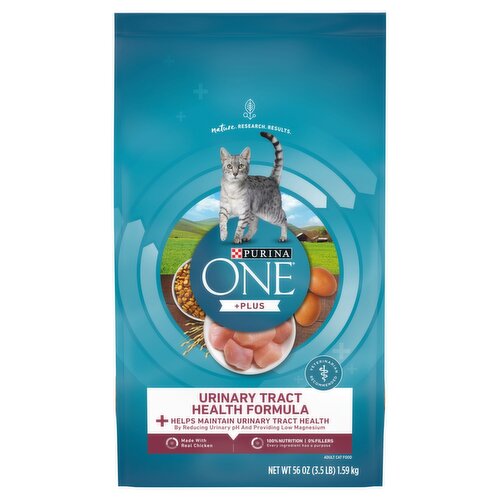 Purina ONE + Plus Urinary Tract Health Formula Adult Cat Food, 56 oz