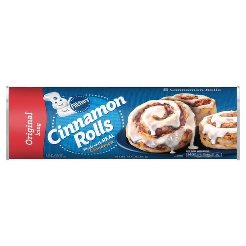 Pillsbury Original Icing Cinnamon Rolls, 8 count, 12.4 oz