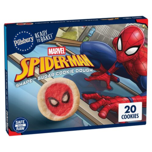 Pillsbury Spider-Man Shape Sugar Cookie Dough Pre-Cut Cookies, 20 count, 9.1 oz