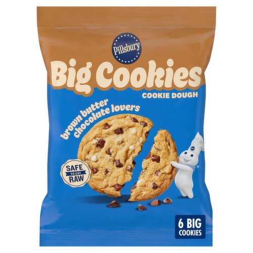 Pillsbury Big Cookies Brown Butter Chocolate Lovers Cookie Dough, 14 oz
