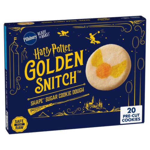 Pillsbury Golden Snitch Harry Potter Shape Sugar Dough Pre-Cut Cookies, 20 count, 9.1 oz