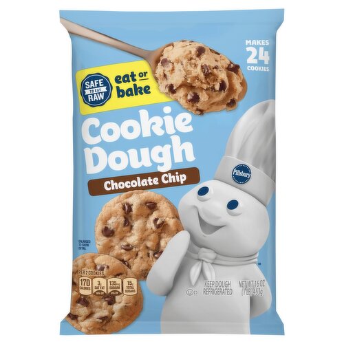 Pillsbury Chocolate Chip Cookie Dough, 16 oz