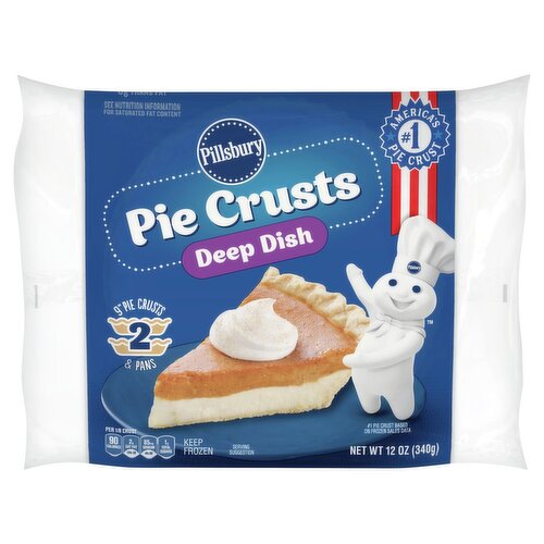 Pillsbury Deep Dish Pie Crusts & Pans, 2 count, 12 oz