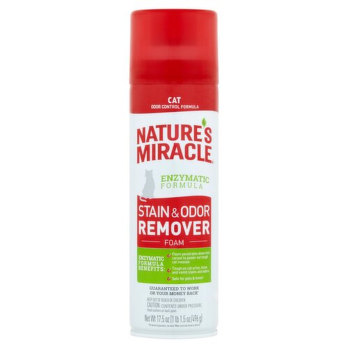 Nature's Miracle Enzymatic Formula Stain & Odor Remover Foam, 17.5 oz