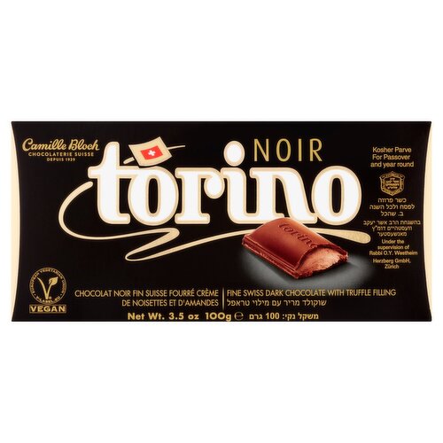 Camille Bloch Torino Fine Swiss Dark Chocolate with Truffle Filling, 3.5 oz