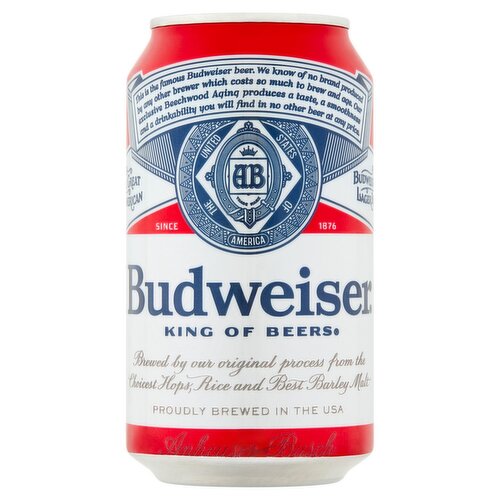 Budweiser Lager Beer, 12 fl oz