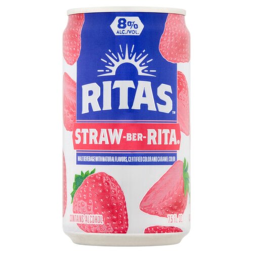 Ritas Straw-Ber-Rita Malt Beverage, 7.5 fl oz