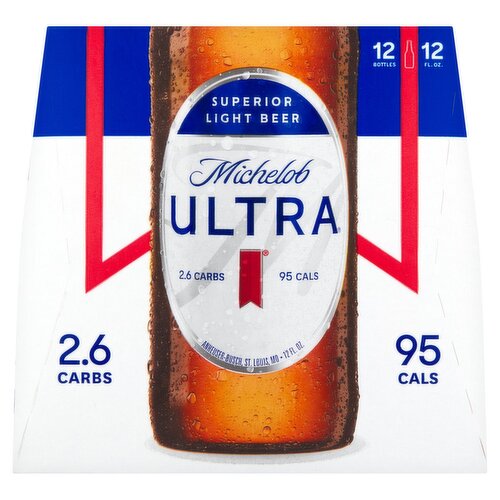 Michelob Ultra Superior Light Beer, 12 count, 12 fl oz