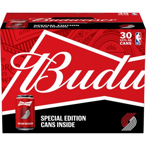 Budweiser Beer - 30 Pack Cans, 360 fl oz