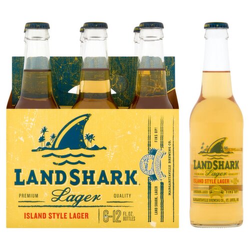 Landshark Island Style Lager Beer, 12 fl oz, 6 count