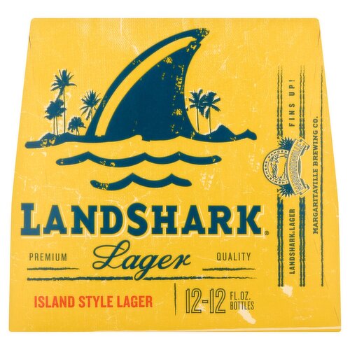 Landshark Island Style Lager Beer, 12 fl oz, 12 count