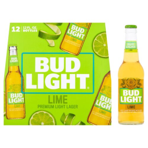 Bud Light Lime Premium Light Lager Beer, 12 count, 12 fl oz