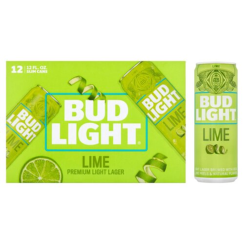 Bud Light Lime Premium Light Lager Beer, 12 count, 12 fl oz