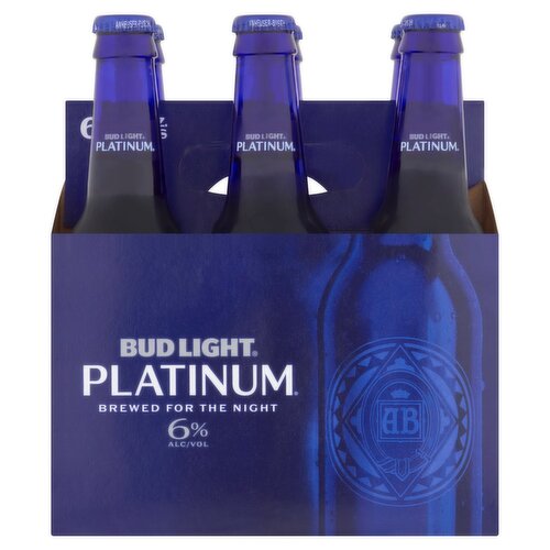 Bud Light Platinum Lager, 12 fl oz, 6 count