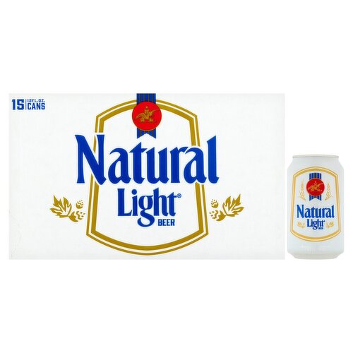 Natural Light Beer, 15 count, 12 fl oz