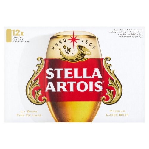 Stella Artois Premium Lager Beer, 12 fl oz, 12 count