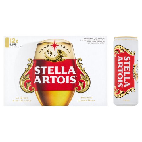 Stella Artois Premium Lager Beer, 12 fl oz, 12 count