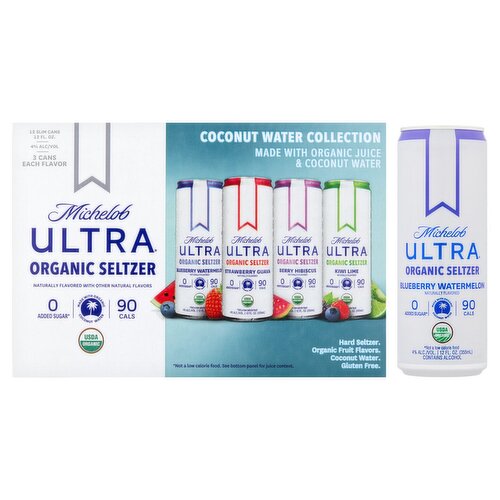 Michelob Ultra Coconut Water Collection Organic Hard Seltzer, 12 fl oz, 12 count