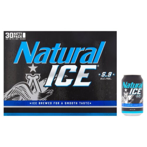 Natural ICE Lager Natty Pack, 12 fl oz, 30 count