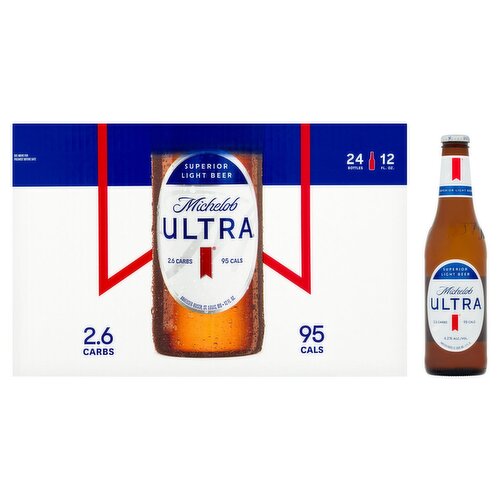 Michelob Ultra Superior Light Beer, 12 fl oz, 24 count