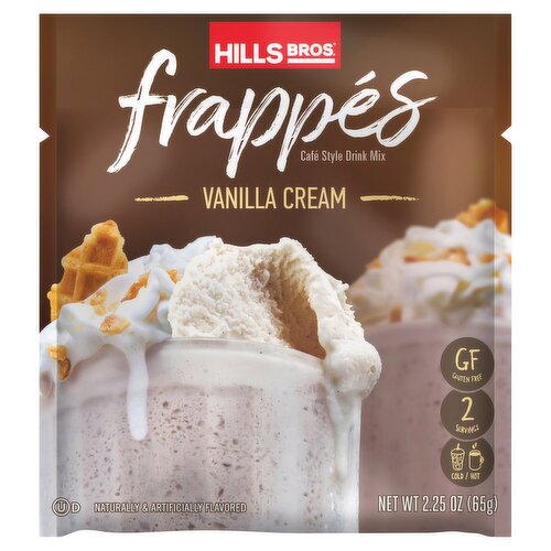 Hills Bros. Frappés Vanilla Cream Café Style Drink Mix, 2.25 oz