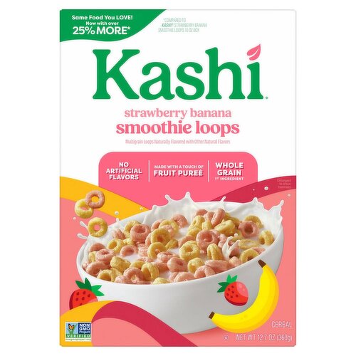 Kashi Strawberry Banana Smoothie Loops Cereal, 12.7 oz