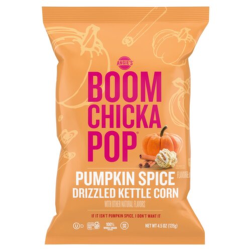 Angie's Boomchickapop Pumpkin Spice Flavored Drizzled Kettle Corn, 4.5 oz