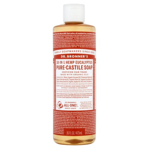 Dr. Bronner's 18-In-1 Eucalyptus Pure-Castile Soap, 16 fl oz